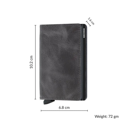 SLIMWALLET SECRID VINTAGE GRAY BLACK