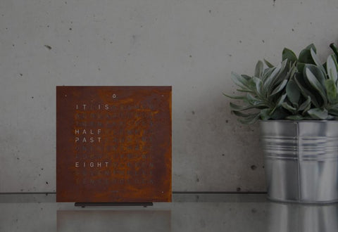 OROLOGIO TOUCH 13,5X13,5 CM RUST QLOCKTWO