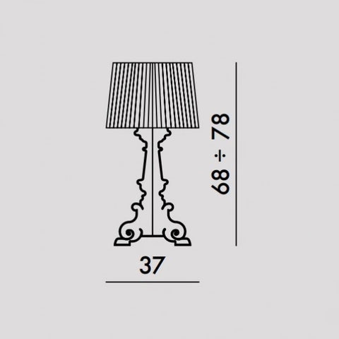 LAMPADA KARTELL BOURGIE MAT NERO G9077/09