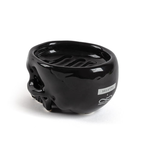 PORTA SAPONETTA PORCELLANA BRAINWASH NERO 13500H SELETTI