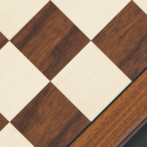 SCACCHIERA NOCE ACERO 52 CM BORDO ARROTONDATO 804555 DAL NEGRO WOOD