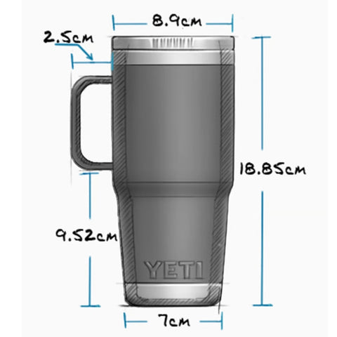 RAMBLER TRAVEL MUG BLACK YETI