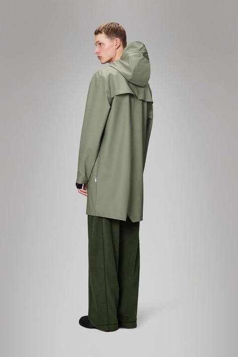 IMPERMEABILE LONG JACKET L W3 12020 RAINS DRIFT GREEN