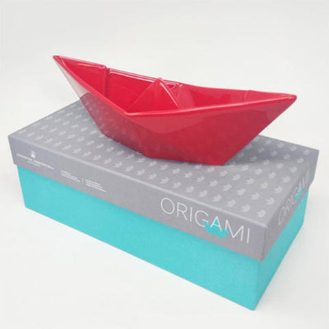 BARCHETTA ORIGAMI  MEDIA ROSSO OPACO CERAMICHE CRESCENTINI ART. 2531