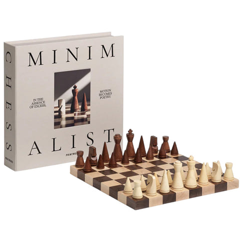 WOOD CHESS THE MINIMALIST PRINTWORKS ART. PW00766