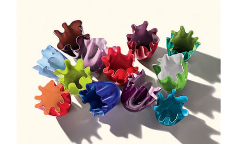 "VENINI VASE OPAL HANDKERCHIEF 700.02 RV INT. RV"