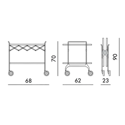 CARRELLO GASTONE 04470/09 KARTELL BLACK