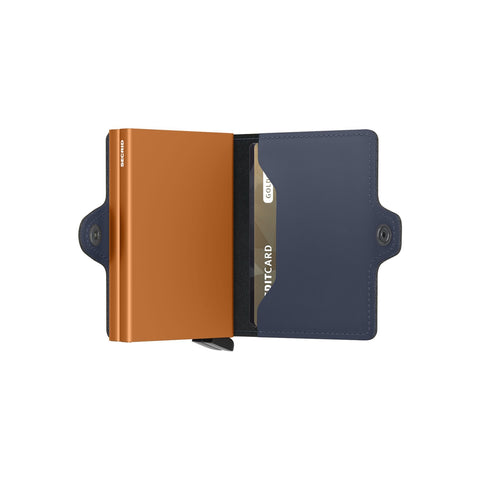 TWINWALLET SECRID MATTE NIGHT BLUE-ORANGE