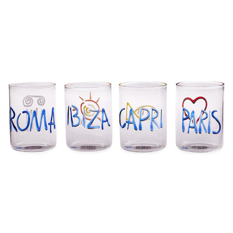 JET SET GLASSWARE SET OF 4 ART. 34530 JONATHAN ADLER