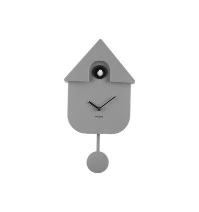 MODERN CLOCK CUCKOO ABS MOUSE GR 40X9X23 CM WALL CLOCK KARLSSON GREY