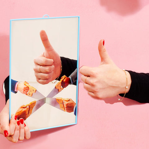 SPECCHIO TOILETPAPER CM. 22,5X29,5 SAWS ART. 17117 SELETTI BLUE