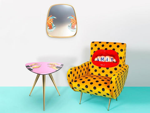 SPECCHIO CORNICE LEGNO CM 54 H 59 SNAKES 17040 SELETTI