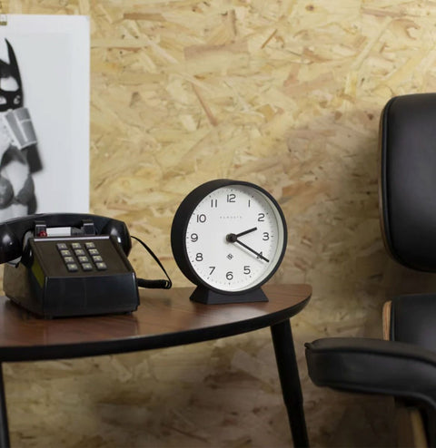 CLOCK M MANTEL RAILWAY MMAN390K NEWGATE BLACK