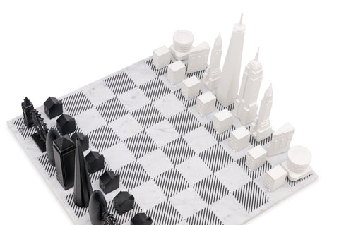 SKYLINE CHEES ACRYLIC LONDON VS NEW YORK (WITH MARBLE HATCH BOARD) SKU.057