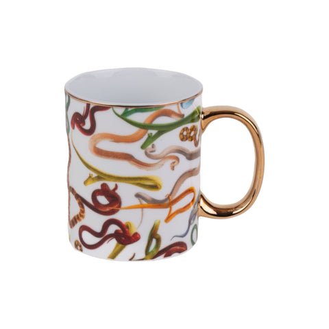 TAZZA PORCELLANA TOILETPAPER HOME SNAKES ART 17221 SELETTI