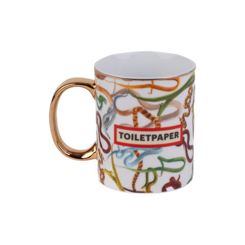 TAZZA PORCELLANA TOILETPAPER HOME SNAKES ART 17221 SELETTI