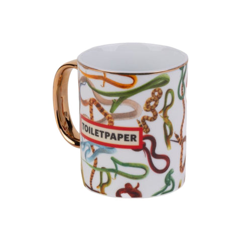 TAZZA PORCELLANA TOILETPAPER HOME SNAKES ART 17221 SELETTI