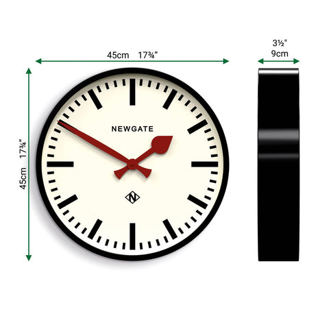 WALL CLOCK PUTNEY PUT390K NEWGATE BLACK