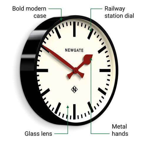 WALL CLOCK PUTNEY PUT390K NEWGATE BLACK