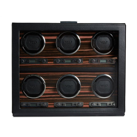 WOLF ROADSTER 6 PIECE WATCH WINDER BLACK 459256