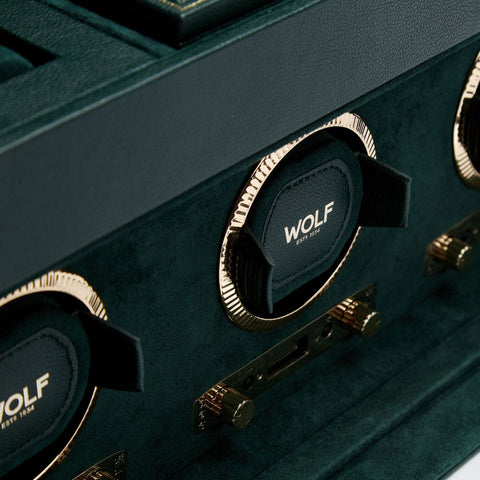 WOLF BRITISH RACING TRIPLE WATCH WINDER GREEN 792341