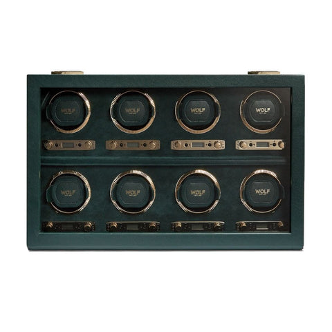 WOLF BRITISH RACING 8 PC WATCH WINDER GREEN 792541