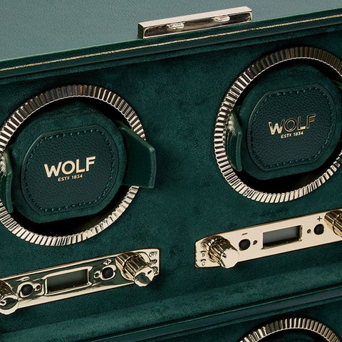 WOLF BRITISH RACING 4 PIECE WATCH WINDER GREEN 793041