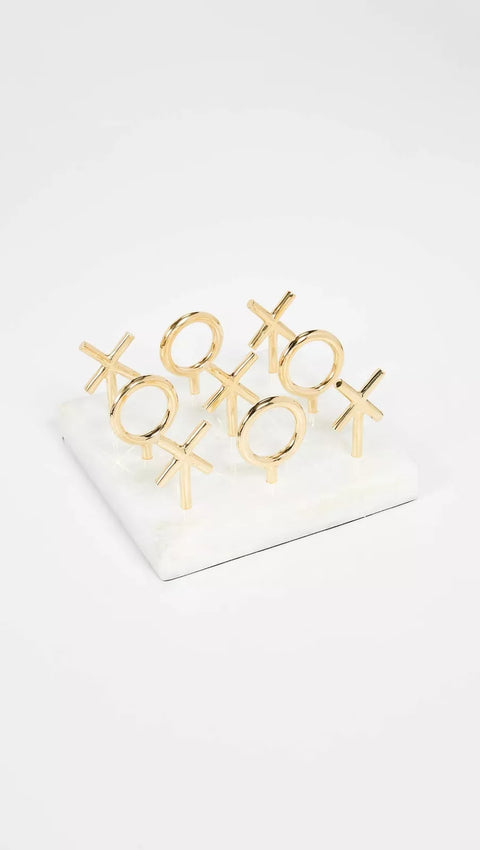 JONATHAN ADLER BRASS TIC-TAC-TOE SET ART. 17430