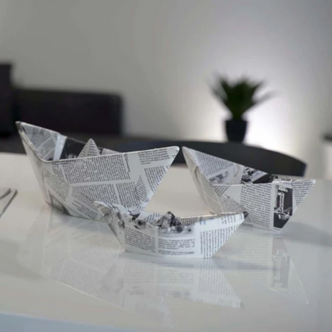 BARCHETTA ORIGAMI MEDIA RESTO DEL CARLINO CERAMICHE CRESCENTINI ART. 2467