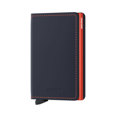 "SLIMWALLET SECRID MATTE NIGHTBLUE &amp; ORANGE"