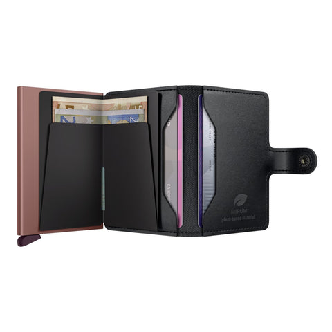 PORTAFOGLIO MINIWALLET MIRUM PLANTE-BASED SECRID BLACK ROSE