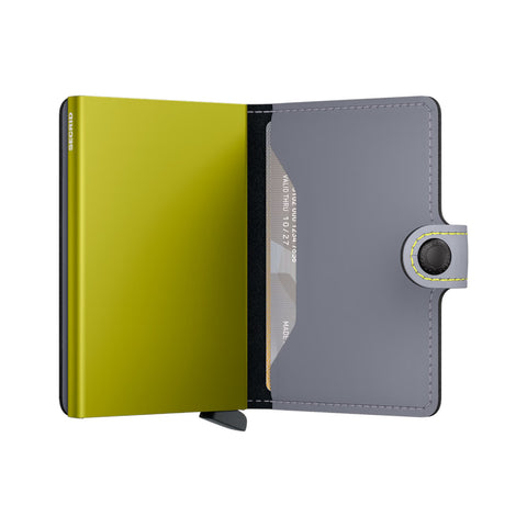 PORTAFOGLIO MINIWALLET MATTE SECRID GREY-LIME