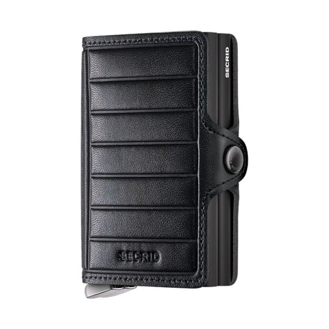 PORTAFOGLIO PREMIUM TWINWALLET EMBOSS LINES + SECRID BLACK