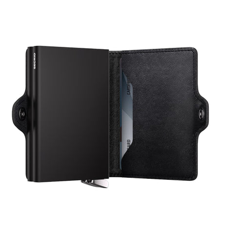 PORTAFOGLIO PREMIUM TWINWALLET EMBOSS LINES + SECRID BLACK