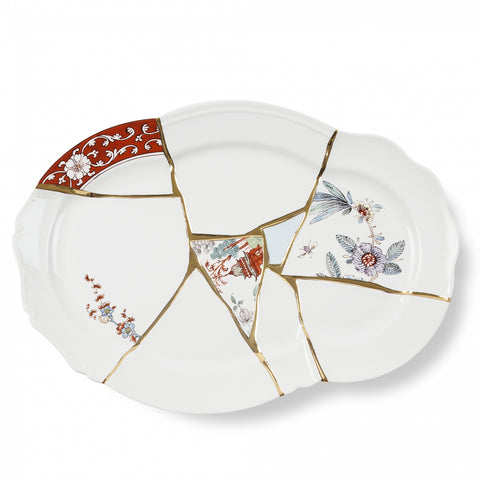 SELETTI TRAY IN KINTSUGI PORCELAIN ART 0655