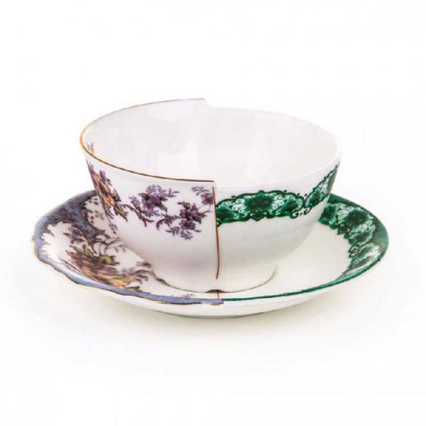 TEA CUP WITH SAUCER IN PORCELAIN SELETTI HYBRID ISIDORA ART 09745