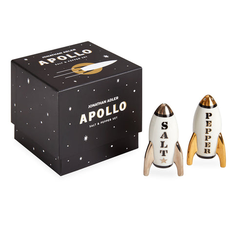 JONATHAN ADLER APOLLO SALT & PEPPER SET BLACK & WHITE 27476