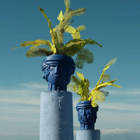 VASO IN TERRACOTTA WOMEN CM 29X25 H 33 BLU 11507B SELETTI