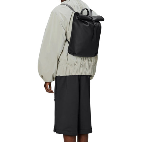ZAINO ROLLTOP RUCKSACK MINI W3 13330 RAINS BLACK