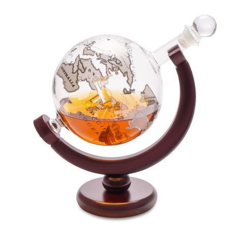BALVI DECANTER FOR WHISKEY GLOBE GLASS/WOOD