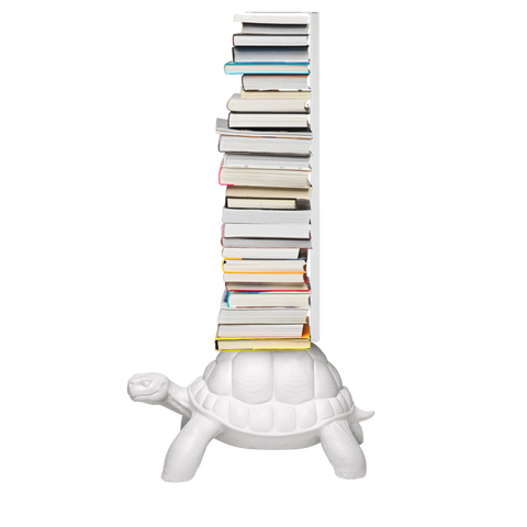 TURTLE CARRY BOOKSHELF WHITE QEEBOO