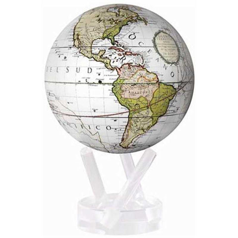 MOVA WORLD GLOBE ANTIQUE TERRESTRIAL WHITE MG-6-WCT