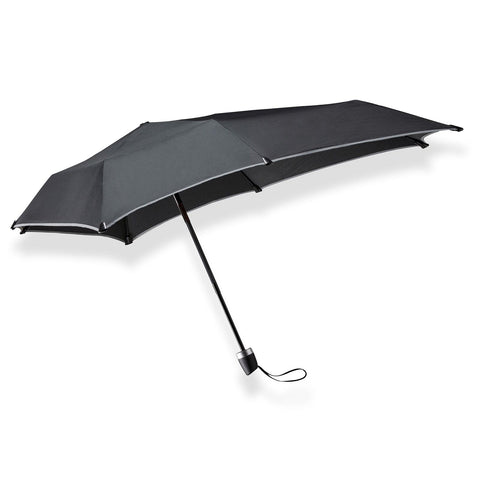 SENZ MINI PURE BLACK REFLECTIVE UMBRELLA