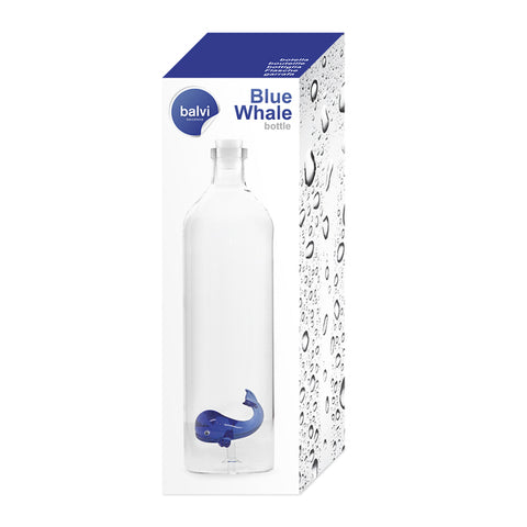 BALVI BLUE WHALE BOROSILICCATE GLASS BOTTLE