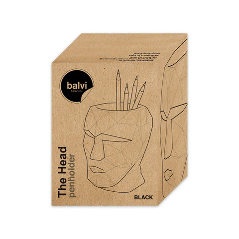 BALVI THE HEAD CONCRETE PEN HOLDER black
