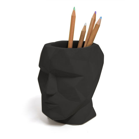 BALVI THE HEAD CONCRETE PEN HOLDER black