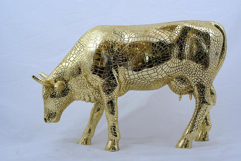 COW PARADE MIRA MOO GOLD LARGE