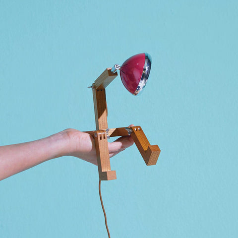 PIFFANY MINI MR. WATTSON TABLE LAMP FLASH RED