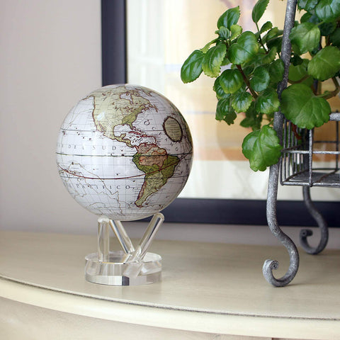 MOVA WORLD GLOBE ANTIQUE TERRESTRIAL WHITE MG-6-WCT