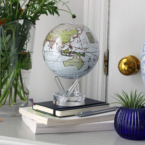 MOVA WORLD GLOBE ANTIQUE TERRESTRIAL WHITE MG-6-WCT